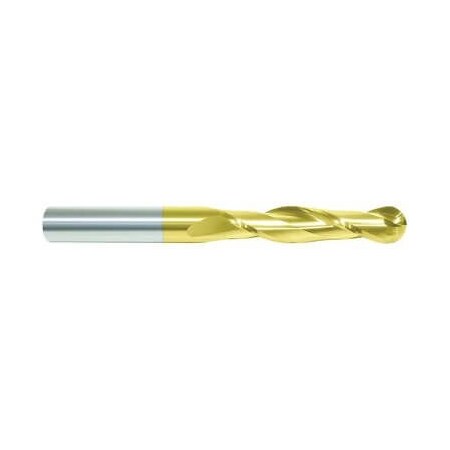 Morse Single End Mill, Ball Nose Center Cutting Long Length, Series 5956G, 532 Cutter Dia, 212 Overa 92566
